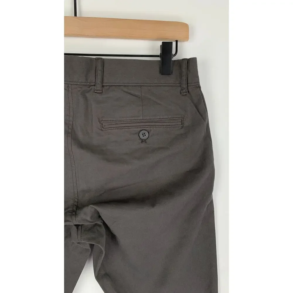 J Crew Mens 250 Skinny Fit Pant Stretch Chino Pants Size 29 x 32 Grey New